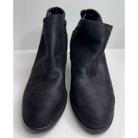 Bella Vita Booties Size 6 Black Comfort Boots Stacked Heel Padded Insole - Picture 4 of 8